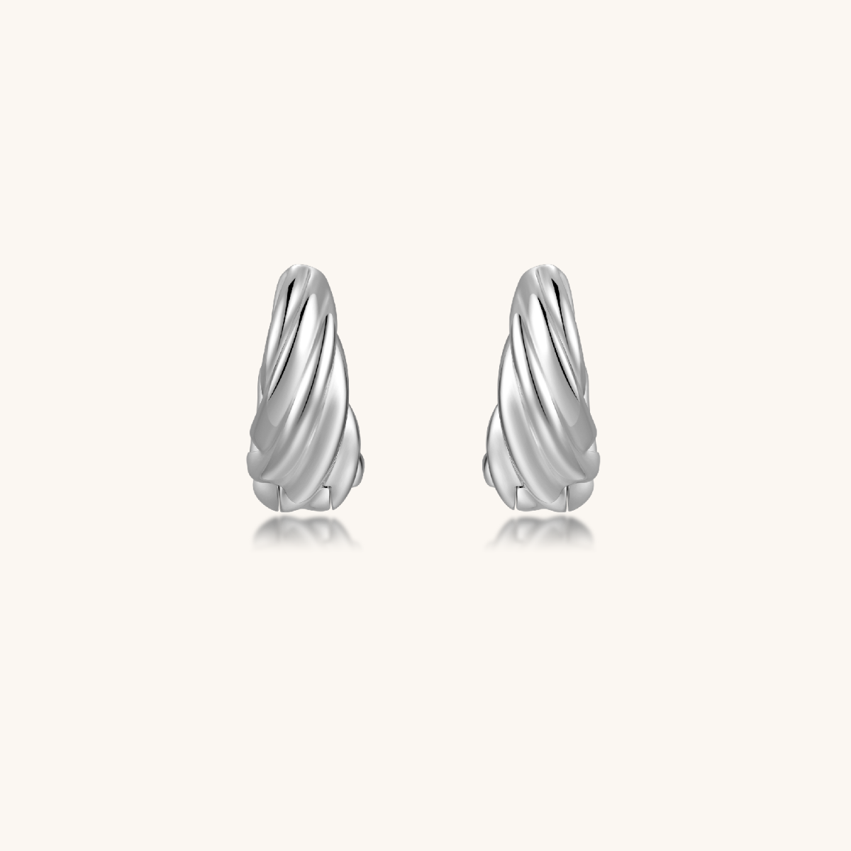 Textured Twist Hoops, silver hoops, twist earrings