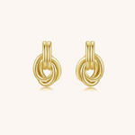 knot earring, gold knot earring, knot detail earring, mini knot earring 