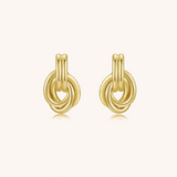knot earring, gold knot earring, knot detail earring, mini knot earring 