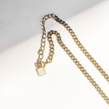 18k-vermeil-gold-curb-cuban-chain, 18k curb chain, Brooklyn chain, curb chain, bold curb chain, vermeil curb chain