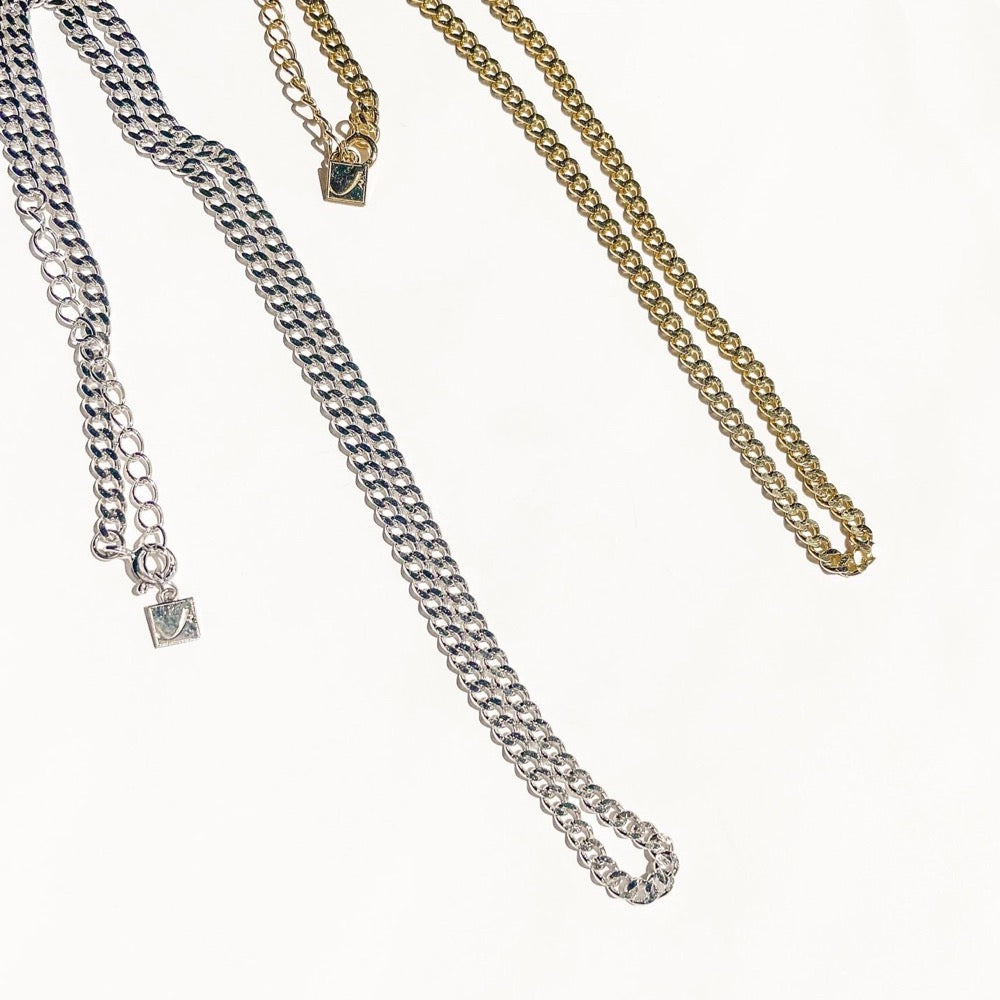 18k-vermeil-gold-curb-cuban-chain, 18k curb chain, Brooklyn chain, curb chain, bold curb chain, vermeil curb chain