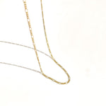 18k vermeil Figaro chain, 18k figaro chain, gold figaro chain, vermeil figaro chain, dainty figaro chain