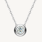 18k solitaire diamond necklace, 18k solitaire necklace, solitaire diamond gold necklace, solitaire gold necklace