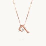 2 way wear diamond heart necklace, gold necklace, heart necklace