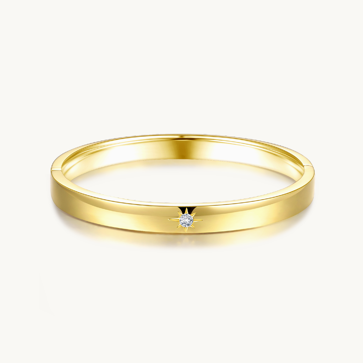 18k gold bangle, 18k star diamond bangle, gold star bangle, gold star motif bangle, gold bangle, vermeil gold bangle