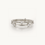 18k Double Linked Ring, double linked vermeil ring, Gold Linked Ring, Linked Ring, double link ring, 18k vermeil linked ring, two way wear linked ring, multi-wear linked ring, versatile linked ring