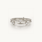 18k Double Linked Ring, double linked vermeil ring, Gold Linked Ring, Linked Ring, double link ring, 18k vermeil linked ring, two way wear linked ring, multi-wear linked ring, versatile linked ring