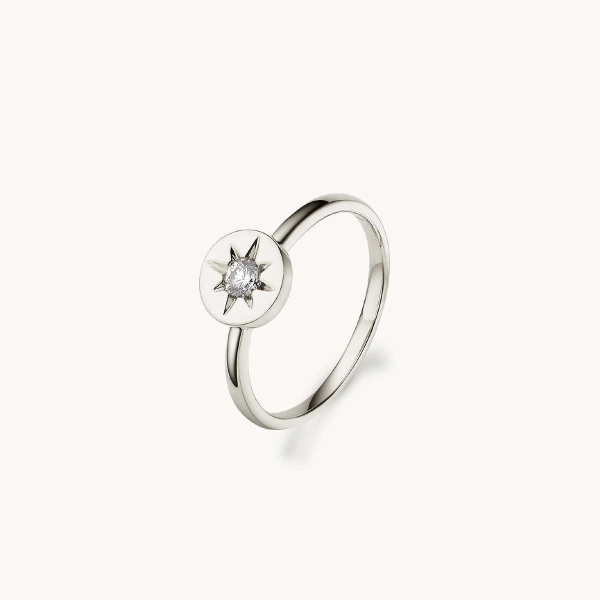 white gold star ring, star vermeil ring, solo star diamond ring, Gold Solo Star Diamond Ring, 18k Solo Star Ring
