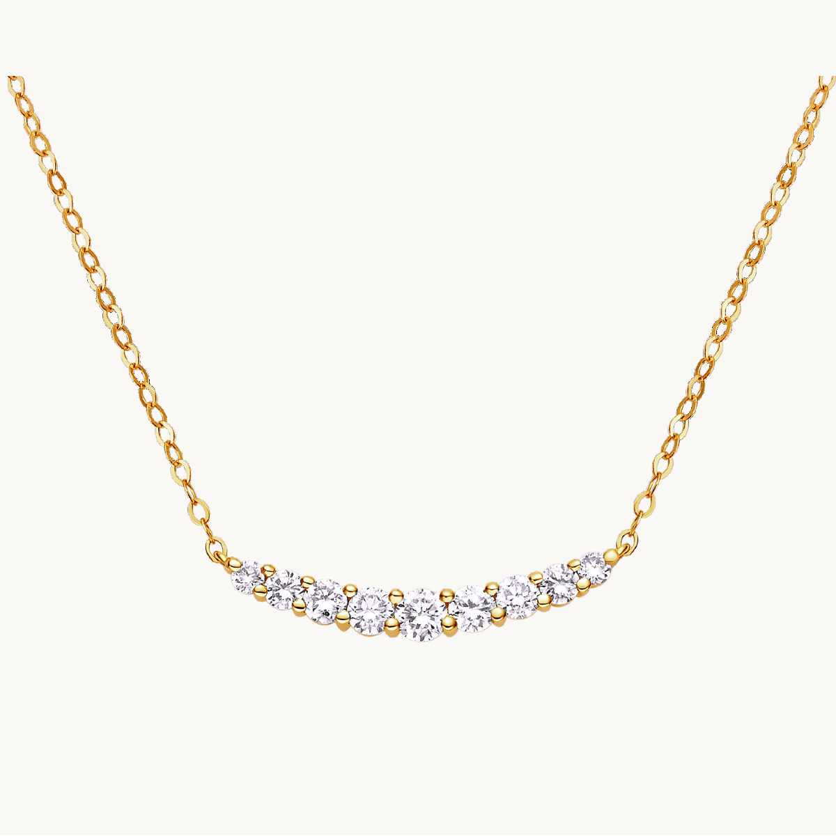 18k diamond necklace, 18k necklace, Bar diamond gold necklace, gold diamond necklace