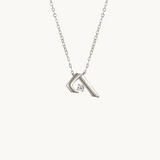 2 way wear diamond heart necklace, gold necklace, heart necklace