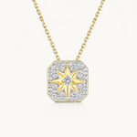 3 way wear necklace, diamond star neclace, gold star necklace