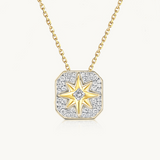 3 way wear necklace, diamond star neclace, gold star necklace