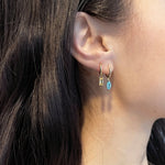 Aquamarine Drop Earring, 18k Aquamarine Drop Earring, gold Aquamarine Drop Earring