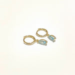 Aquamarine Drop Earring, 18kAquamarine Drop Earring, gold Aquamarine Drop Earring