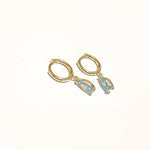 Aquamarine Drop Earring, 18k Aquamarine Drop Earring, gold Aquamarine Drop Earring