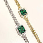 curb chain emerald, fine jewelry, gold emerald curb chain, emerald chain design, statement emerald chain gold, emerald chain aesthetic, gold chain aesthetic, emerald chain gold, statement chain layered, gold emerald chain gold minimalist jewelry. white gold emerald chain, holiday gift, gifts for her