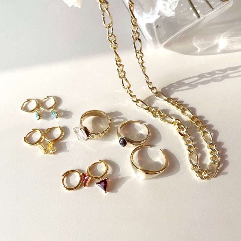 champagne earrings, hoop earrings, gem hoops, gem earrings, gold gem hoops, gold gem earrings, dainty gem hoops, yellow gem hoops, 18k gold gem hoops
