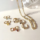 Ruby Hoop Earrings