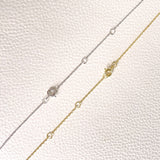 2 way wear diamond heart necklace, gold necklace, heart necklace