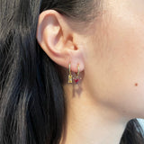 Ruby Hoop Earrings