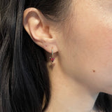 Ruby Hoop Earrings