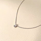 18k solitaire diamond necklace, 18k solitaire necklace, solitaire diamond gold necklace, solitaire gold necklace