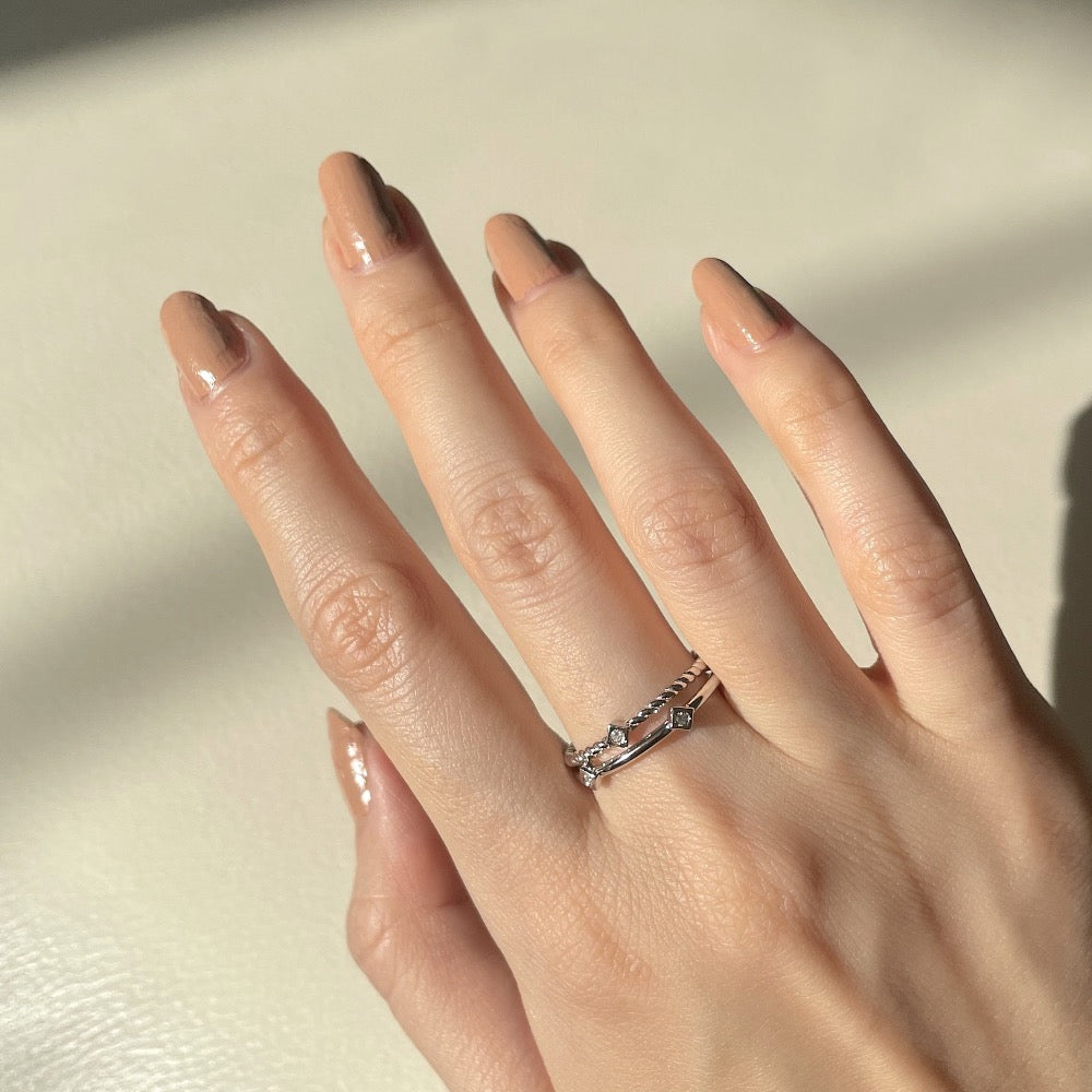 18k Double Linked Ring, double linked vermeil ring, Gold Linked Ring, Linked Ring, double link ring, 18k vermeil linked ring, two way wear linked ring, multi-wear linked ring, versatile linked ring