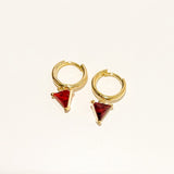 Ruby Hoop Earrings