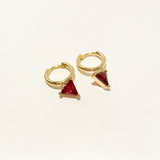Ruby Hoop Earrings