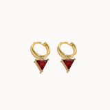 Ruby Hoop Earrings