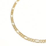 bold figaro chain, gold figaro chain, figaro chain, bold chain, 18k gold chain